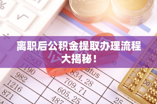 赤壁离职后公积金提取办理流程大揭秘！
